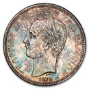 1875-A Greece Silver 5 Drachmai MS-64 PCGS 1875-A Greece Silver 5 Drachmai MS-64 PCGS